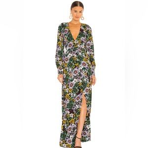 AFRM x Revolve Shiloh Dress in Botanical Garden Medium NEW